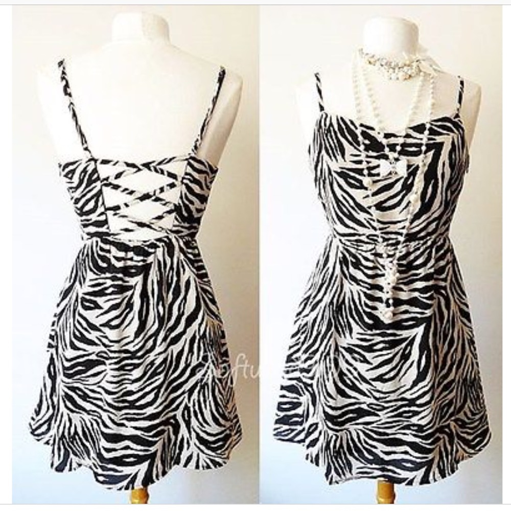 Forever 21 Zebra spaghetti dress